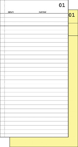 Commissieboek expres 210x105mm 50x2v