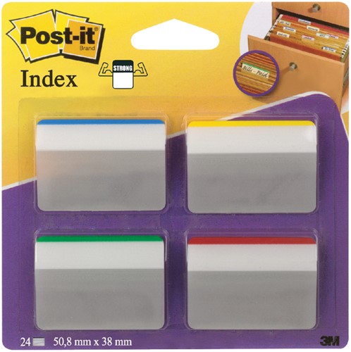 Indextabs 3M Post-it 686A1 sterk 50mm assorti pak/24