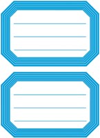 Etiket HERMA 5714 82x55mm schrift blauwe rand 12stuks-2