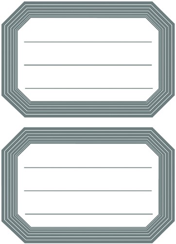 Etiket HERMA 5719 82x55mm schrift grijze rand 12stuks-2