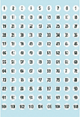 Etiket Herma 4128 8mm getallen 1-540 540stuks