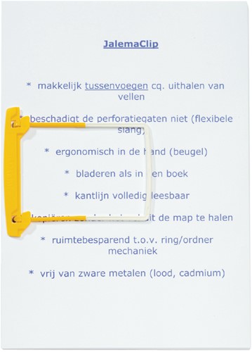 Jalemaclip dekplaat geel Jalema ds/100-3