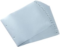 Tabbladen A5 A-Z 2g. half-hoog grijs pp-2