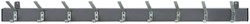 Kapstok wand 9 dubbele haken 138 cm zwart 