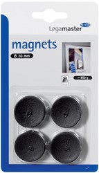 Magneet Legamaster 30mm 850gr zwart pk/4