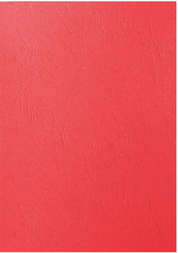 Schutbladen 250mic GBC lederlook rood pk/100