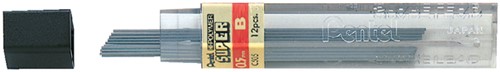 Potloodstiften 0,5mm B koker/12 Pentel 