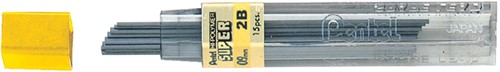 Potloodstiften 0,9mm 2B koker/12 Pentel 