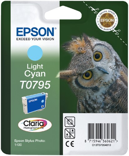Inktcartridge Epson T07954010 licht cyaan
