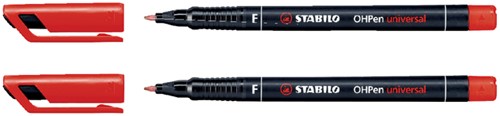 Viltstift STABILO OHpen permanent 842/40 rond 0.7mm rood