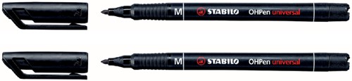 Viltstift STABILO OHpen permanent 843/46 rond 1mm zwart