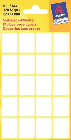 Avery-Zweckform etiketten in blisterverpakking