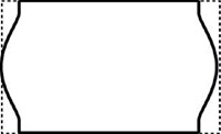 Etiket prijstang 26x16mm permanent rol/1000-2