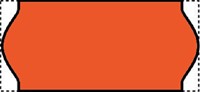 Etiket prijstang 26x12mm fluor rood permanent rol/1500-2