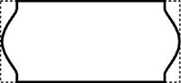 Etiket prijstang 26x12mm permanent rol/1500-2