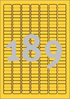Etiket A4  25.4x 10mm L6037-20 ds/3780 geel-2