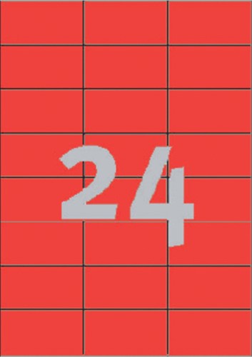 Etiket A4  70x 37mm 3448 ds/2400 rood-2