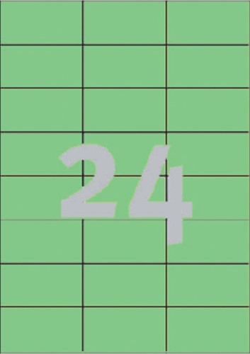 Etiket A4  70x 37mm 3450 ds/2400 groen-2