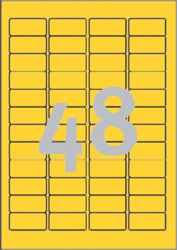 Etiket A4  46x 21mm L6041-20 ds/960 geel-2