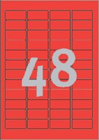 Etiket A4  46x 21mm L6038-20 ds/960 rood-2