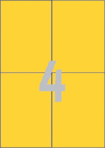 Etiket A4 105x148mm 3459 ds/400 geel-2