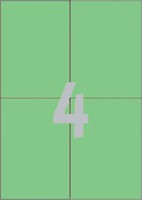Etiket A4 105x148mm 3458 ds/400 groen-2