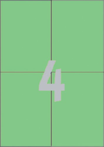 Etiket A4 105x148mm 3458 ds/400 groen-2