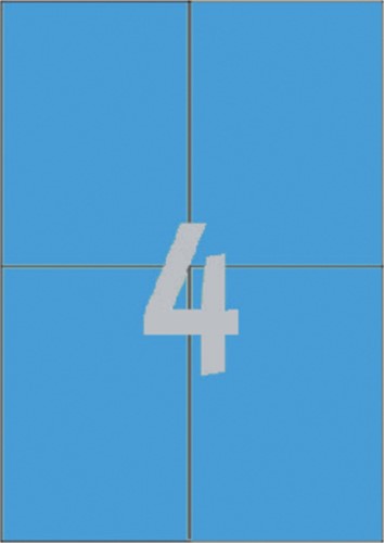 Etiket A4 105x148mm 3457 ds/400 blauw-2