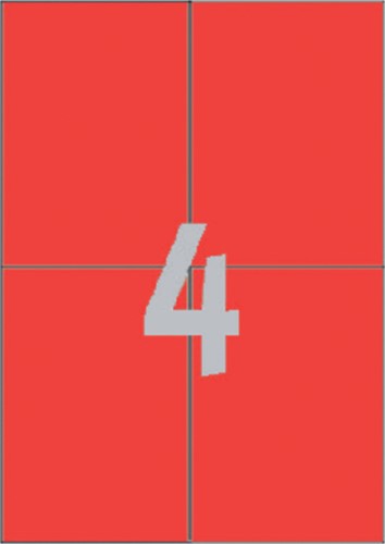 Etiket A4 105x148mm 3456 ds/400 rood-2