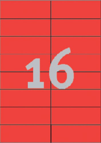 Etiket A4 105x 37mm 3452 ds/1600 rood-2