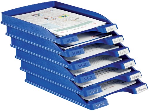 Brievenbakje Leitz plus Slim A4 5237 blauw