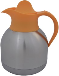 Thermoskan thee 1Ltr RVS gele dop
