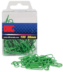 Paperclips 30mm groen ds/100