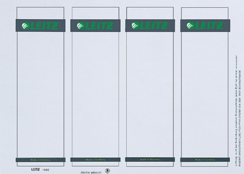Etiket ordner 56x190mm Leitz 1680 printbaar karton wit 100vel