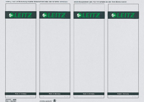 Etiket ordner 62x192mm Leitz 1080 printbaar zelfklevend wit 100vel