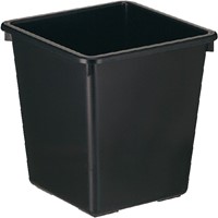 Papierbak kunststof vierkant taps 21L 31cm hoog zwart