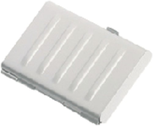 Visitekaartdoosje 2-vaks mat aluminium