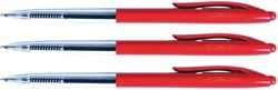 Balpen Quantore met drukknop rood