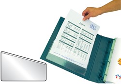 Insteektas Djois U-map 217x130mm zelfklevend PP transparant 5 stuks