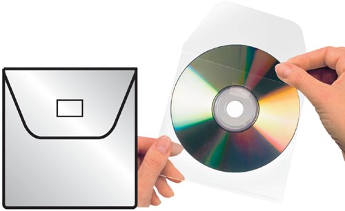 CD-hoezen met klep zelfkl. ds/100