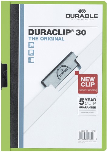 Klemmap A4 Duraclip 2200 30 vel groen