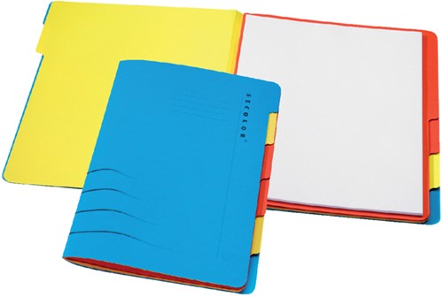 Sorteermap Secolor sixtab blauw