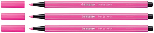 Viltstift STABILO Pen 68/056 neon roze