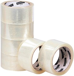 Verpakkingstape Quantore 50mmx60m transparant pk/6