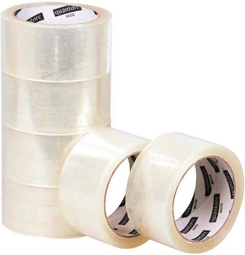 Verpakkingstape Quantore 50mmx60m transparant pk/6