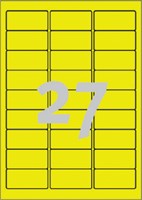 Etiket A4  63,5x 29,6mm Avery L6004-25 ds/675 neon geel-2