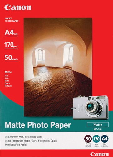 Inkjetpapier Canon MP-101 - A4 170gr mat 50vel