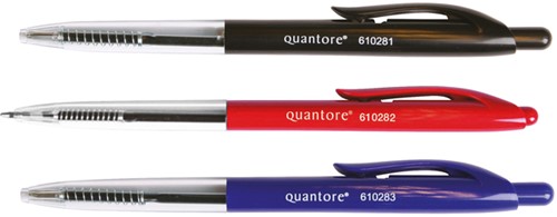 Balpen Quantore met drukknop zwart-2