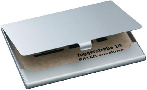 Visitekaartdoosje Sigel VZ136 duo mat zilver