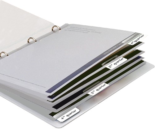 Indextabs 3L 10512 12x40mm zelfklevend wit set/48